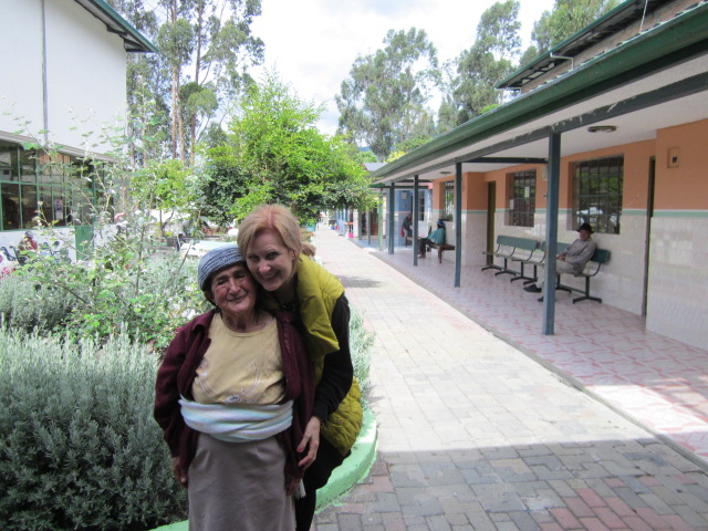 Wendy Jane Carrel with Diosalinda at rescue home in Chordeleg, Ecuador